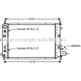 Радиатор охлаждения двигателя AVA QUALITY COOLING FD2153 0 JIQPWY 2020967 J7TKY