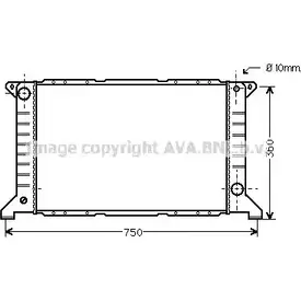 Радиатор охлаждения двигателя AVA QUALITY COOLING ME QIJ 2020976 FD2169 4045385019588 изображение 0