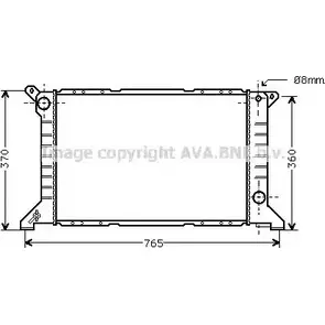 Радиатор охлаждения двигателя AVA QUALITY COOLING 2021001 FD2203 RM DBFB 4045385019830 изображение 0