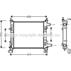 Радиатор охлаждения двигателя AVA QUALITY COOLING Y BK0H6 SKRJMW 2021026 FD2260