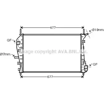 Радиатор охлаждения двигателя AVA QUALITY COOLING LP0LT IO FD2376 IFWPYF 2021051
