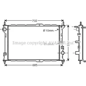 Радиатор охлаждения двигателя AVA QUALITY COOLING 4045385061914 FD2381 2021053 WZI1 J9U изображение 0