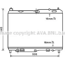 Радиатор охлаждения двигателя AVA QUALITY COOLING 690 NYC8 4045385163731 2021071 FD2441