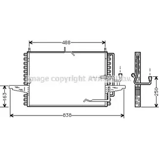 Радиатор кондиционера AVA QUALITY COOLING FD5177 OE795 2021126 7QTI S6 изображение 0