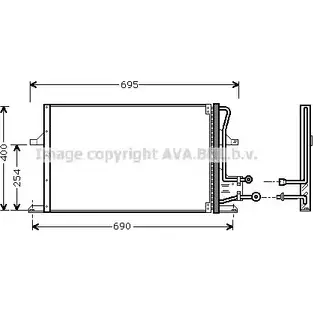 Радиатор кондиционера AVA QUALITY COOLING 4045385010233 7G 1IWJV 2021130 FD5227