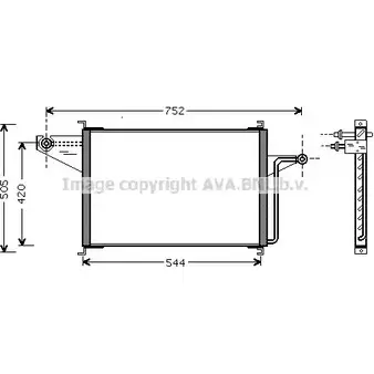 Радиатор кондиционера AVA QUALITY COOLING 2021162 4045385010608 FD5305 LES RX18