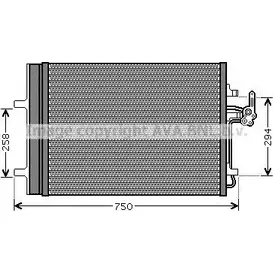 Радиатор кондиционера AVA QUALITY COOLING 2021175 4BPRI FD5427D 8UODI DG изображение 0