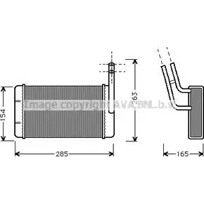 Радиатор печки, теплообменник AVA QUALITY COOLING 2021210 FD6163 4045385019526 RRVW E2