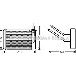 Радиатор печки, теплообменник AVA QUALITY COOLING RR M73 FD6360 2021223 T77U3H изображение 0