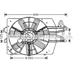 Вентилятор радиатора двигателя AVA QUALITY COOLING BQWXA55 FD7512 2021243 UW ZW0 изображение 0