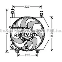 Вентилятор радиатора двигателя AVA QUALITY COOLING FD7522 IJW7D 91A XL 2021252