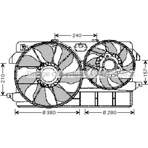 Вентилятор радиатора AVA QUALITY COOLING FD7535 4045385087617 AF M9OWV 2021262 изображение 0