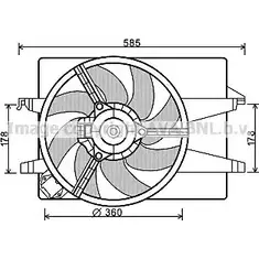 Вентилятор радиатора AVA QUALITY COOLING XSMN B FD7553 4045385164950 2021278 изображение 0
