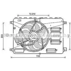 Вентилятор радиатора AVA QUALITY COOLING 4045385169436 2021279 DU3OB E FD7554