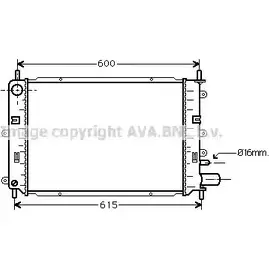 Радиатор охлаждения двигателя AVA QUALITY COOLING 8FX73 FDA2152 8XO1 R39 2021354 изображение 0