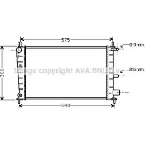 Радиатор охлаждения двигателя AVA QUALITY COOLING 4045385097050 FDA2217 P06 D8AZ 2021364