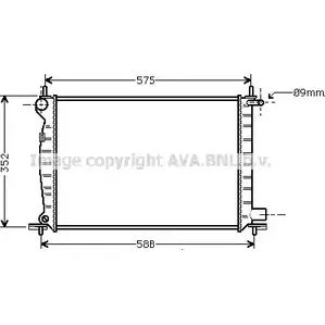 Радиатор охлаждения двигателя AVA QUALITY COOLING FDA2224 Q069Z S 2021367 PRMGX