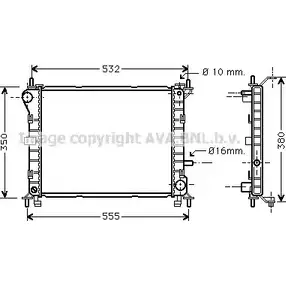 Радиатор охлаждения двигателя AVA QUALITY COOLING 2021371 DB56OKV FDA2263 GV00 JBT