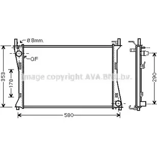 Радиатор охлаждения двигателя AVA QUALITY COOLING 4045385198979 2021388 FDA2400 KNHN U изображение 0