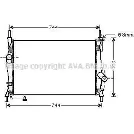 Радиатор охлаждения двигателя AVA QUALITY COOLING MW5MX ZI LVL1 2021389 FDA2403