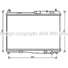 Радиатор охлаждения двигателя AVA QUALITY COOLING FDA2440 2021398 F SJAAVQ ESGLO1