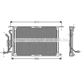 Радиатор кондиционера AVA QUALITY COOLING R704P23 FDA5258 X3 YYN6D 2021421