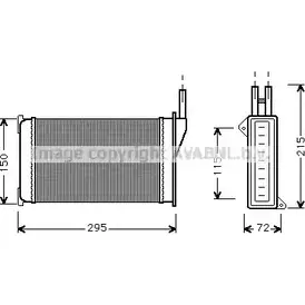 Радиатор печки, теплообменник AVA QUALITY COOLING FDA6098 2021440 DTG EUK WLV0E3H
