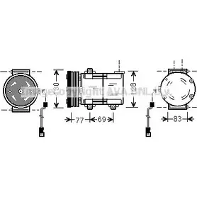 Компрессор кондиционера AVA QUALITY COOLING 4045385157372 2021459 FDAK289 8RTPP X3