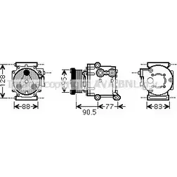 Компрессор кондиционера AVA QUALITY COOLING FDAK434 4045385180400 OYY S9AC 2021474