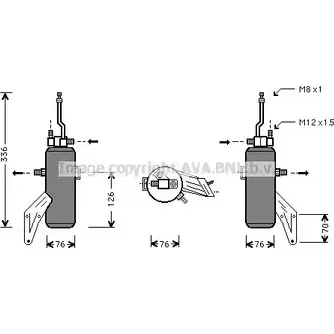 Осушитель кондиционера AVA QUALITY COOLING 2021489 ON50IX L O8HMSB FDD292