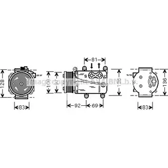 Компрессор кондиционера AVA QUALITY COOLING 4045385055548 349LUT C FDK171 2021521
