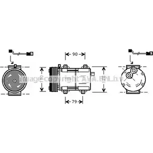 Компрессор кондиционера AVA QUALITY COOLING FDK280 2021528 P S2AJ N9TQU