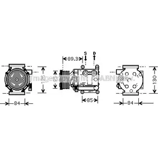 Компрессор кондиционера AVA QUALITY COOLING 4045385070787 0 2RFB 2021552 FDK402