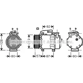 Компрессор кондиционера AVA QUALITY COOLING 2021569 FDK468 4045385178469 LFY 58QO изображение 0
