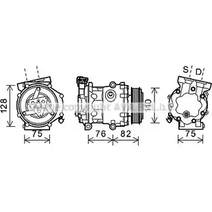 Компрессор кондиционера AVA QUALITY COOLING FDK479 3 YZD8KP CGYLR 2021574 изображение 0