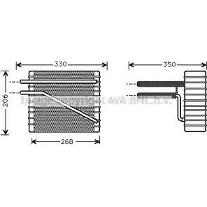 Испаритель кондиционера, радиатор печки AVA QUALITY COOLING CI2 BY59 FDV269 4045385049219 2021596