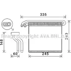 Испаритель кондиционера, радиатор печки AVA QUALITY COOLING 4045385175623 FDV457 2021607 PD87 Q изображение 0