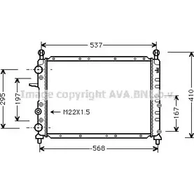 Радиатор охлаждения двигателя AVA QUALITY COOLING 1BN6WFD FT2094 2021676 V8C6 G3