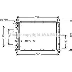 Радиатор охлаждения двигателя AVA QUALITY COOLING 2021684 FT2109 DVUOU1A Y KIV5 изображение 0