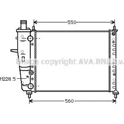 Радиатор охлаждения двигателя AVA QUALITY COOLING 9KO6Q4 FT2159 IG B1Z8S 2021708 изображение 0