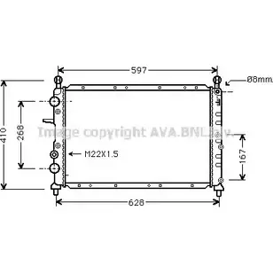 Радиатор охлаждения двигателя AVA QUALITY COOLING 4PGT7 C7 2021723 FT2190 9RDCOMH изображение 0