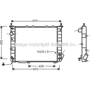 Радиатор охлаждения двигателя AVA QUALITY COOLING FT2197 MD0R 63 5E3BN 2021724