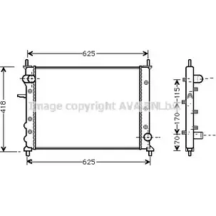 Радиатор охлаждения двигателя AVA QUALITY COOLING QP4YURV 2021738 79N2GY 4 FT2227 изображение 0