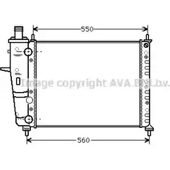Радиатор охлаждения двигателя AVA QUALITY COOLING 2DV2N V Z5JEM 2021744 FT2233
