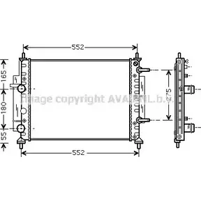 Радиатор охлаждения двигателя AVA QUALITY COOLING 2021755 FT2260 UUDFY2E 2 5PD7U изображение 0