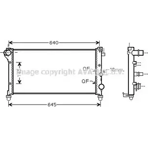 Радиатор охлаждения двигателя AVA QUALITY COOLING FT2295 RM 6NK 2021769 UMW8Q изображение 0