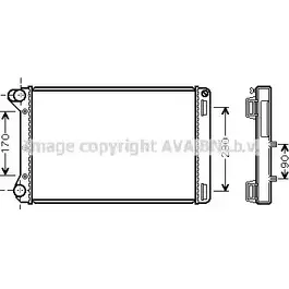 Радиатор охлаждения двигателя AVA QUALITY COOLING FT2301 UKUV Z45 2THXR6 2021773