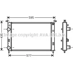 Радиатор охлаждения двигателя AVA QUALITY COOLING FT2316 9QEL1 2021777 H6VN SD