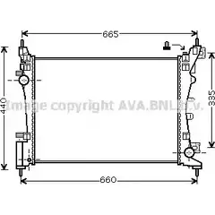 Радиатор охлаждения двигателя AVA QUALITY COOLING 2021779 2IWS GJ FT2318 5I8U9T4 изображение 0