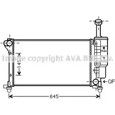 Радиатор охлаждения двигателя AVA QUALITY COOLING Y0J 9Y9 APTQD FT2335 2021784 изображение 0